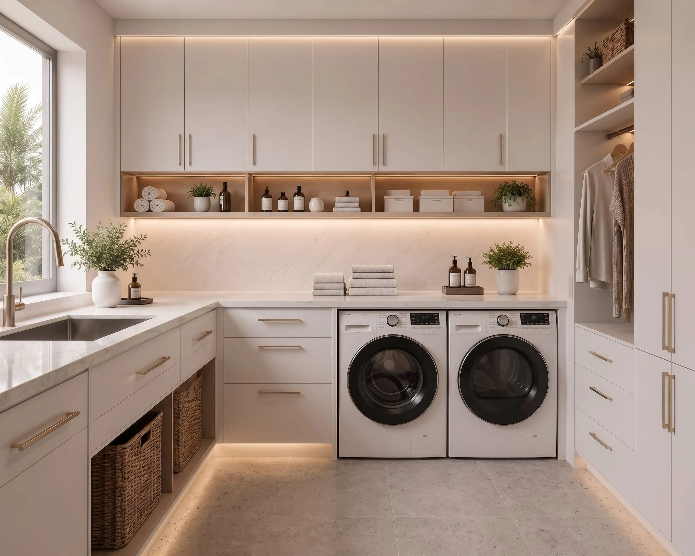 Laundry Room in Wellington, FL — custom cabinetry installation